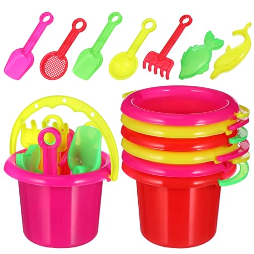 Didiseaon Peças balde de praia Toys Beach Toys Praia acessórios brinquedos de areia ao ar cubo de praia de plástico plástico