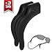 BLUPOND Glasses Strap & Holder Set - Anti Slip Silicone Ear Hooks and Band for Sports Sunglasses Retainer Keepon Gripper - Pack of 3 (Black)