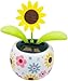 4Pcs Sunflower Solar Dancing Flower Dancing Solar, Powered Swinging Animated Dancer Toy Office Desk Car Decoration for Car, Funny Ornaments, Power Kits Dolls and Accessories