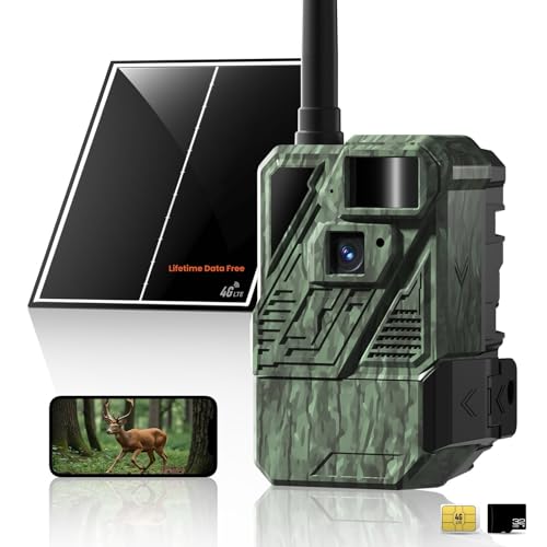 Zleo Cellular Game Trail Camera with Lifetime Data Free, Motion Activated Night Vision Waterproof, Live Feed to Phone, SIM Card Pre-Inserted, Remote APP Access, No Subscription Required