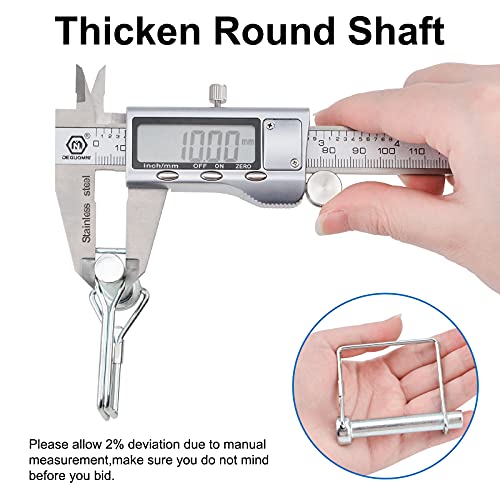 INCREWAY Drahtschlossstift, 4 Stück, 10 mm, Karbonstahl, Wellenstift, Vierkantschlaufe, Drahtschlossstift für Gleis-, Bauernhof- und Rasen (10 × 60 mm)