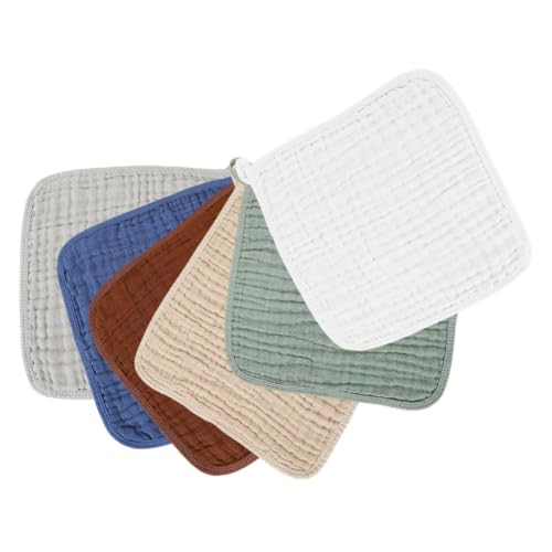 DECOMELODY 6 Piezas Gasas Absorbentes para Bebés Paños para Eructos Extra Absorbentes de Algodón Suave Toallas Multiusos para Recién Nacidos Toallas para Saliva y Sudor