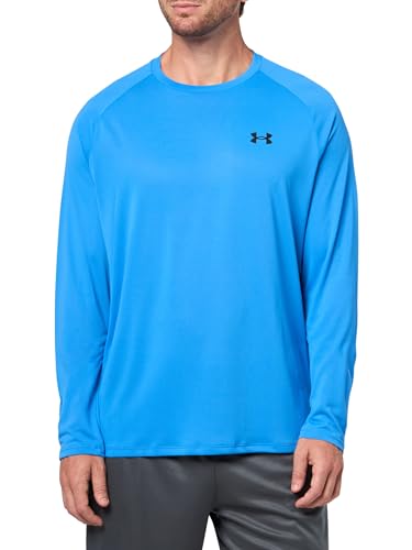 Under Armour Men's Tech 2.0 Long-Sleeve T-Shirt, (402) Blue Atlantis / / Black, Medium