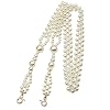 WANYIG Handykette Perlen zum Umhängen Taschenkette Perlen Trageriemen für Umhängetasche Tasche Kette Crossbody Doppelte Reihe Schulterriemen Schultergurt Ersatz Accessoire Charme (120CM, B) #3