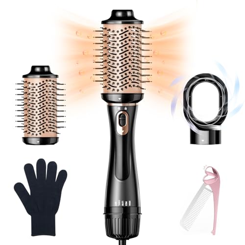 Cepillo Secador de Pelo 4 en 1, Cepillo Multifuncional para Peinar con Aire Caliente, Secador de Pelo de un Solo Paso, Cepillo Voluminizador de Aire Caliente, Cepillo Secador de Pelo Profesional