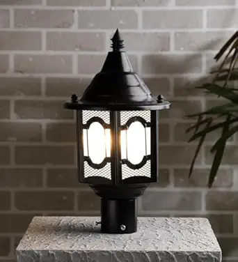 Gate Light for Home Gate Lamp Enhance Your Gate Lights for Outdoor Decor with Gate Lamps for Outdoor Black Metal Gate Light - Stylish and Durable Lighting (4)