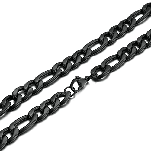 Chaîne Maille Figaro en acier inoxydable argenté de 12mm pour un style moto punk affirmé