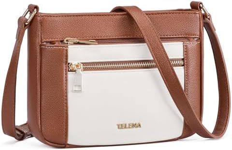 Telena Crossbody Bags for Women, Leather Cross body Purse With Adjustable Strap