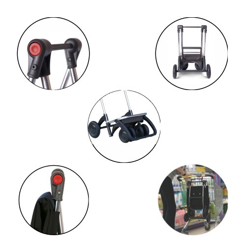 Rolser PAC044 - Carro Plegable Pack Flor Logic Tour Blanco/Negro Color Blanco/Negro