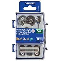 Dremel EZ726-01 EZ Lock Schleif- und Polier-Zubehörset für Rotationswerkzeuge, ideal für leichtes Schleifen, präzise Reinigung oder Polieren von Materialien, 8-teiliges Sortiment