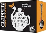 Clipper Tea Everyday Fairtrade Black Tea Bags Set of 1120 | Bulk Catering Pack of 1120 Teabags | Unbleached, Plant Based & Biodegradable | Perfect for Office, Parties, Afternoon Tea, & Food Service