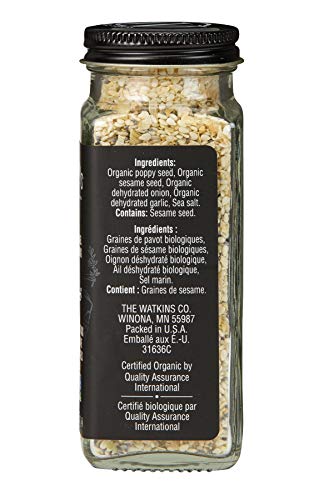Image of Watkins Gourmet Organic Spice Jar, Everything Bagel Sesame Seasoning Blend, 3.0 oz. Bottle, 3-Pack
