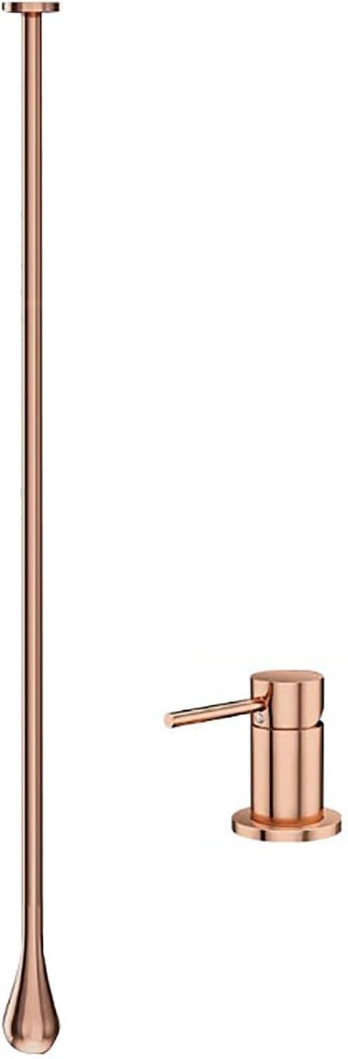 Ceiling Mounted Bathroom Faucet,Wall Mounted Bathroom Sink Hanging Faucet,Hot and Cold Brass Bathtub Faucets for Bathroom Vanity Hotel Commercial Basin (Countertop Switch, Rosa)