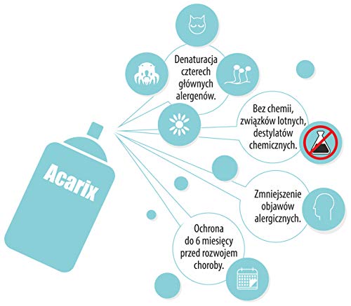 Acarix-Milbenspray | Flüssigkeit gegen Hausstaubmilben für Waschmaschinen | EIN Mittel gegen Hausstaubmilben und Haustierallergene | Wirksam bei niedrigen Temperaturen. | Klinisch getestet in den USA