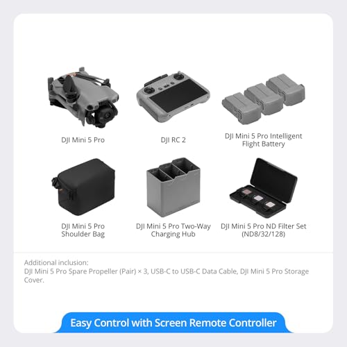 DJI Mini 5 Pro Fly More Combo with Drone, DJI RC 2 Remote, 3 Batteries, Hub Bundle with Deco Gear CPS Exclusive 26 Month Protection Pack (BEACH-CPS-26M1500) - image 4