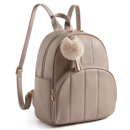 Image of ECOSUSI Mini Backpack for Women Vegan Leather Quilted Small Backpack Purse