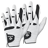 BIONIC Damen StableGrip Cabretta Leder Golfhandschuh - LH - Weiß - S - 3 Pack