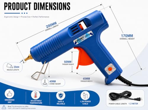 CROWN BRAND Crown 150W Heavy Duty Glue Gun with Temperature Control - Image 3