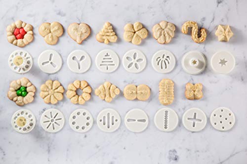 Hutzler 23pc Easy Action Cookie Press and Food Decorator Set - For Simple Decorating of Appetizers and Desserts - Thumbnail 2