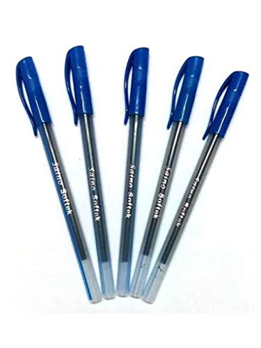 Image of Saino Softek Use and Throw Ball Point Pens (Blue) Pack of 20 Set in 2