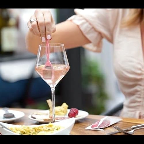 Purewine Pink Wand Technology Histamine And Sulfite Filter, Purifier Reduces Wine Allergies, Stir Stick Aerates Wine - Pack Of 8 #TOP1