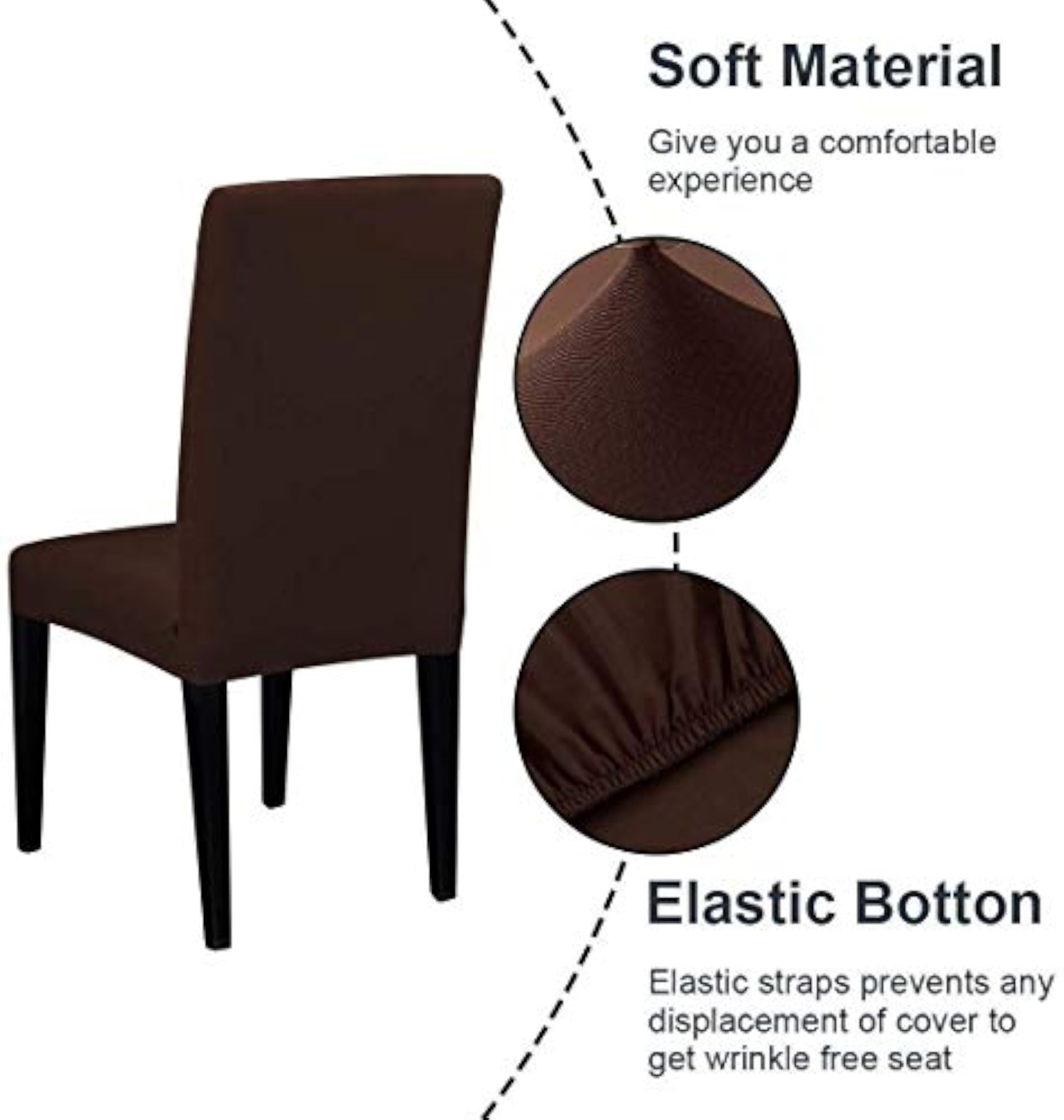 Polycotton Printed Dining Table Cloth with Chair Covers, Brown Flower Stripes
