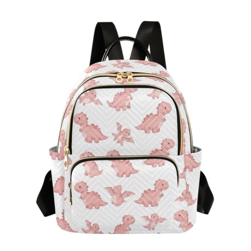 Sac à dos dinosaure rose mignon femme pour les sorties en ville et le quotidien