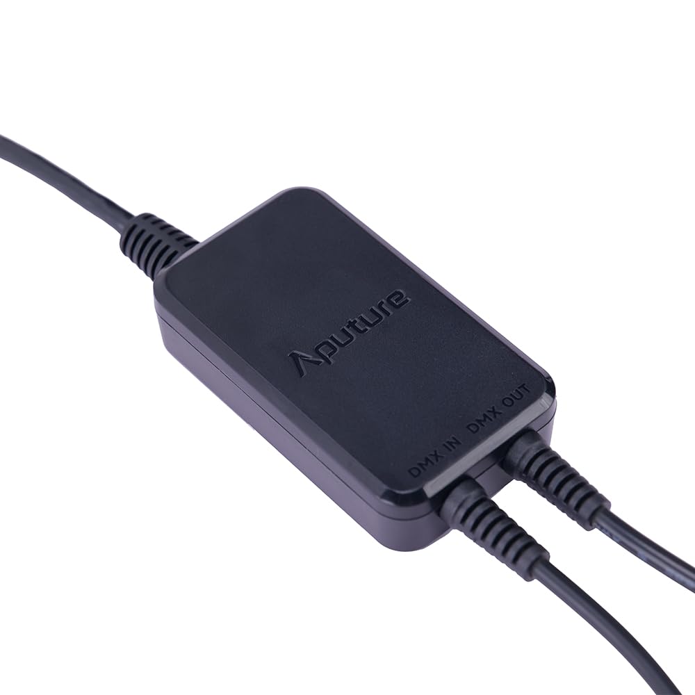 Aputure Adattatore DMX USB Type-C con interfaccia di input/output standard a 5 pin e porta di ricarica USB-C