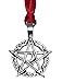 Pewter Pentagram Crescent Moon Pagan Pentacle Christmas Ornament and Holiday Decoration
