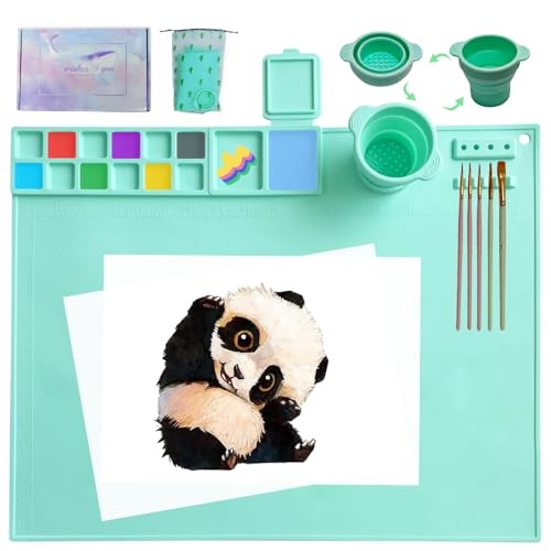 MOKUYOBY Silicone Painting Mat with Cup, 20