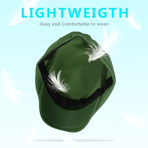 Image of meioro Men's Mesh Flat Cap Summer Breathable Newsboy Hats Beret Ivy Cap Gatsby Irish Cabbie Driving Hat Full Head Wrap
