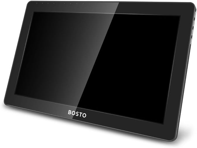 Bosto 13.3 inch Drawing Monitor，HD Graphics Display Tablet with 8192 Level Rechargeable Pen Stylus for Digital Art Sketch, Paint and Design with Windows PC or Mac
