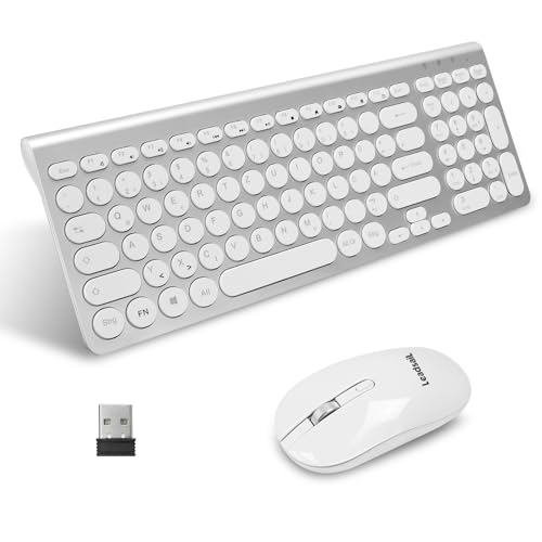 LeadsaiL, kabelloses Tastatur-Maus-Set, ergonomische Maus und Tastatur, kabellose PC-Tastatur und...