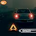 Reflective Warning Triangle with LED Lights for Road Safety by Lumen Wand | Metal Base | Internal LED with External Reflectors Emergency Triangle for Car Breakdowns