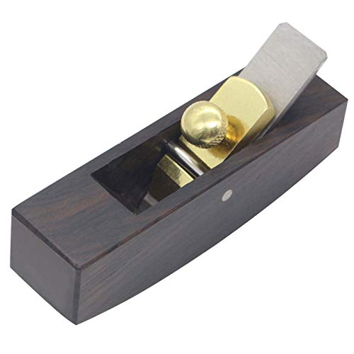 CRGL Cepillo Manual Pequeño para Carpintería, Plano De ébano, Cepillo para Recortar Bricolaje Portátil De Fondo Redondo, para Recortar Y Pulir Los Bordes, 80 x 13 x 21 mm (L × W × H) Cover