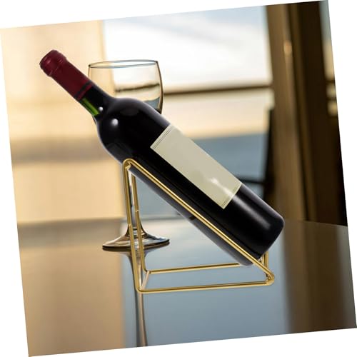 Soporte de Botella de Vino de Hierro Dorado Estilizado miniatura 6