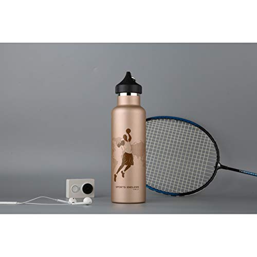 LFKBWB Thermos cup 600ML Double Wall Vacuum Termos Flasks 304 Stainless Steel Water Bottle With Handle Outdoor Bicycle Camping Sport Bottle