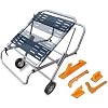 POWERTEC MT4009C Rolling Foldable Table Saw Stand W/Push Block and Push Stick Set, Adjustable Mounting Options and 8-Inch High-Traction Wheels, 330 Lbs Downward Force
