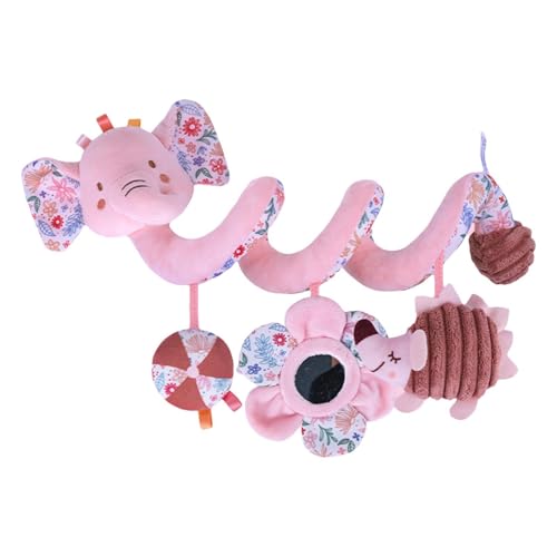 Juguete de peluche genérico – 40 X 30 X 32 Cm, juguete de peluche de estilo conejo, sonajero chirriante, juguete animal suave y extensible, tejido duradero y cómodo | Cuna de cochecito