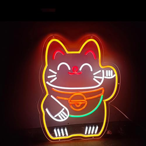 Personalizado Burger Pizza Bar Tienda De Cerveza Eo Luces, Bubble Tea Busiess Sigs Decoración De La Tienda, Food Red Eo Sig Wall Art para Dormitorios Kitche Diig Cars Restaur, Lucky Cat