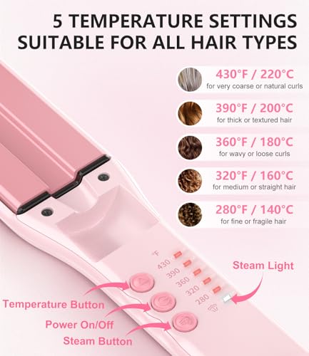 Plancha de Pelo a Vapor 2 en 1 Cerámica 1.5" miniatura 6
