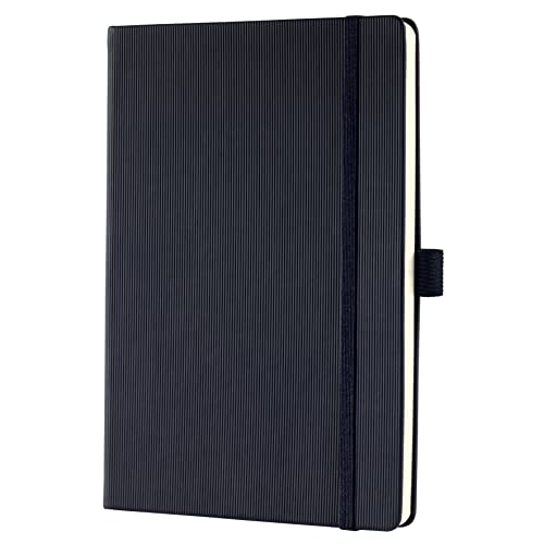 Sigel CO121 CONCEPTUM Notebook, approx. A5, squared, hardcover, elastic fastener, black