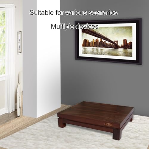 Support multimédia AV en bois et étagère d'angle pour console
