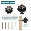 Seimneire 12pcs Black Vintage Ceramic Cabinet Knobs and Drawer Pulls with Mounting Screws #5
