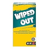 Mattel Games Wiped Out Partyspiel, Ratespiel mit sozialer Logikkomponente und Sabotagemöglichkeit mit Brille, Trockenlöschtafel und Stift für 3 bis 6 Spieler, JLB41