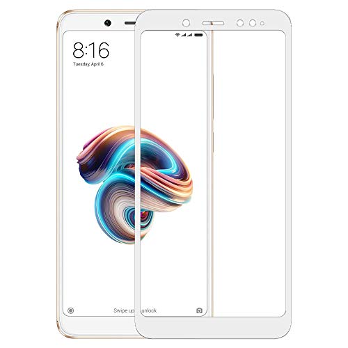 Image of JGD PRODUCTS (White Tempered Glass for Redmi Note 5 Pro with Full Edge to Edge Screen Coverage and easy installation kit