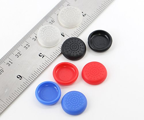 Xtenzi Thumb Stick Grips for PS3 PS4 XBOX 360-4pack(RED-BLACK-BLUE-WHITE)