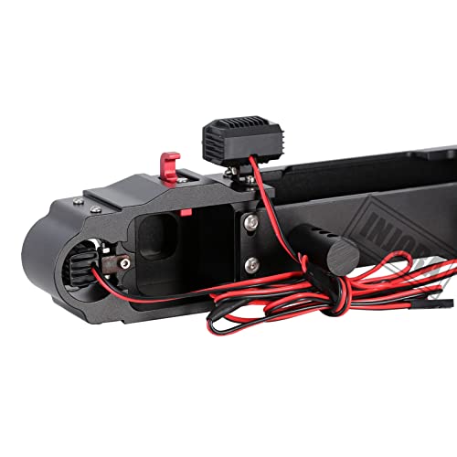 Injora Rc Metal Bumper Set Front And Rear Bumper With Spotlight For 1/6 Rc Crawler Axial Scx6 Jlu Upgrade Parts #TOP6