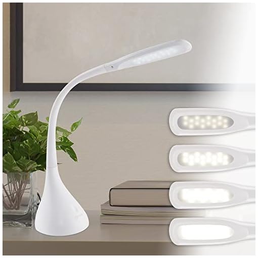 OttLite A30009-FFP Creative Curves LED Desk Lamp, White