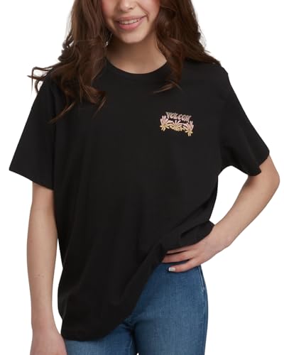 Image of Volcom Girls Shirts - Casual Crewneck Short Sleeve Graphic Tee Trendy Tops - Breathable Girls Summer Clothes